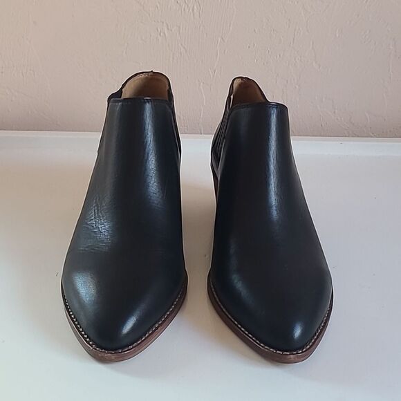 Madewell Sonia Low Leather Chelsea Booties Black Size 7 - Picture 3 of 14